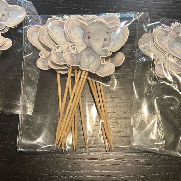 NWOT Elephant Cake Toppers - Picture 1 of 3